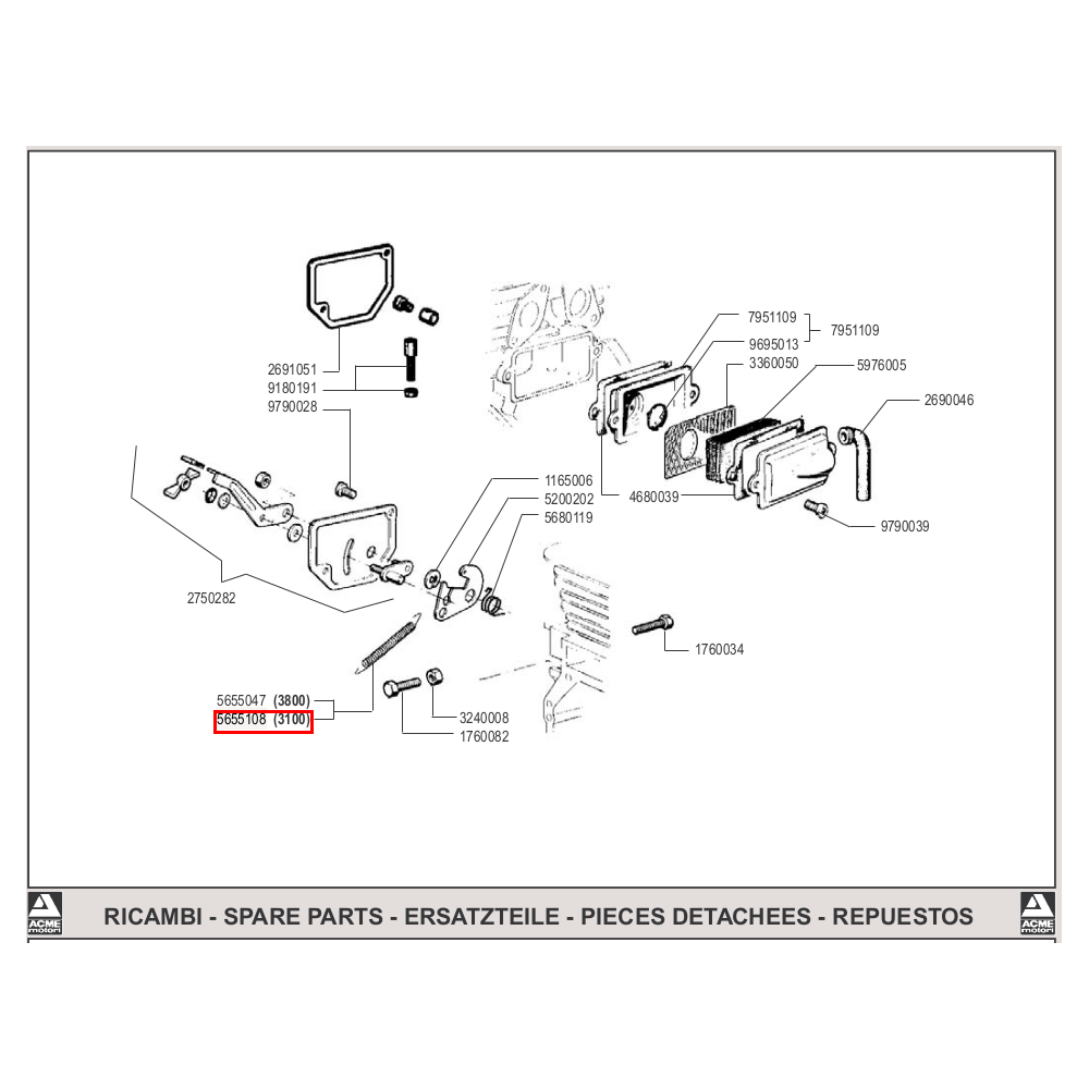 RESSORT DE RÉGULATION POUR MOTEURS ACME 349 - 360