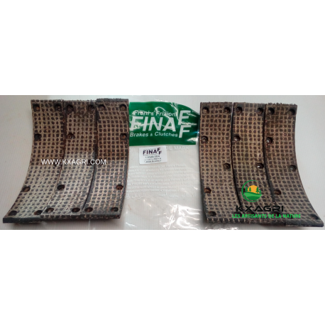 KIT DE 6 GARNITURES DE FREINS À RIVETER POUR CHENILLARDS ET TRACTEURS FIAT - LAMBORGHINI - LANDINI - MF - SAME
