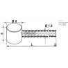 Cable a barillet Ø 8x8  Diamètre câble 1,9 mm  Longueur 2000 mm