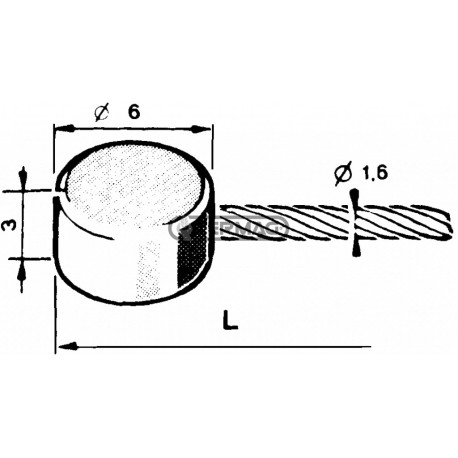 REF CERMAG : 60005 CABLE ACCELERATEUR L:2000 MM