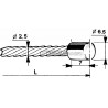 REF CERMAG : 60016 CABLE A TETE CYLINDRIQUE Ø 6,5x7 L:2500 MM